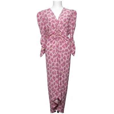 Robe longue (Rose, Blanc) de Isabel Marant Élasthane, Soie