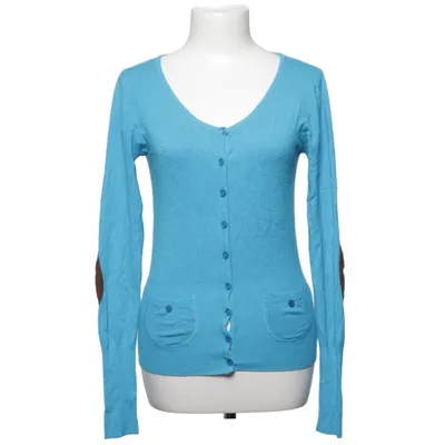 Strickjacke (Blau, Braun) von Hostar Kaschmir, Elasthan, Merinowolle