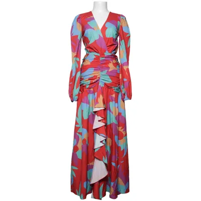 Maxi jurk (Rood, Meerkleurig) van F&P Elastaan, Polyester