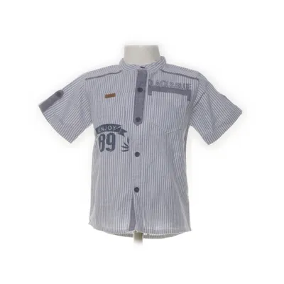 Korte mouwen shirt (Blauw, Wit) van B&B Katoen