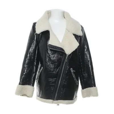 Shearlingjakke (Sort, Beige) fra Emilie Briting x NA-KD Polyurethan, Polyester
