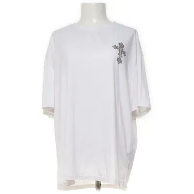 T-shirt (Vit) från Romwe Bomull, Elastan, Polyester