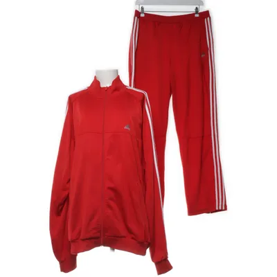 Sports kit (Red, White) from Adidas Cotton, Polyester