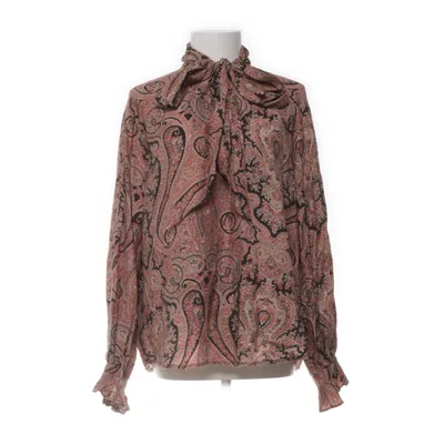 Knytblus (Rosa, Svart, Beige, Flerfärgad) från Mango Polyamid, Viskos