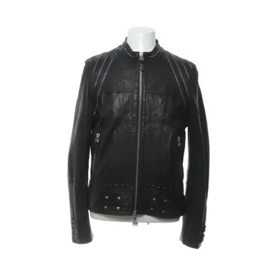 Leather jacket (Black) from Marithé François Girbaud Acetate, Cotton, Leather