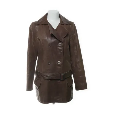Leren jas (Bruin) van Joy Leer, Polyester