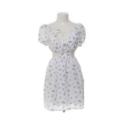Dress (White, Blue) from Divided by H&M Elastane, Polyester