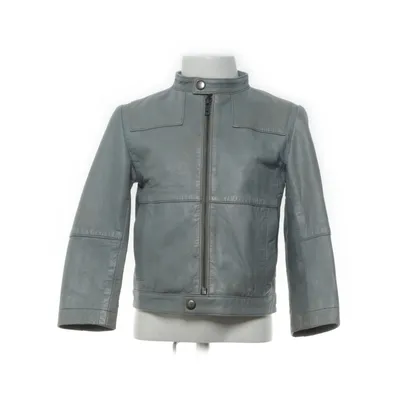 Leren jack (Turquoise, Blauw) van Norlie Polyester, Leer