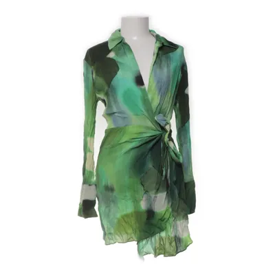 Omlottklänning (Grön, Flerfärgad) från Mango Polyester, Viskos