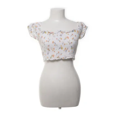 Crop top (Vit, Flerfärgad) från Bik Bok Viskos