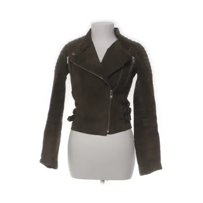 Veste de motard (Vert) de Meotine Cuir, Polyester, Daim