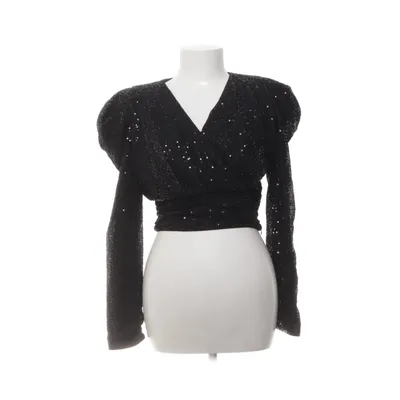Wikkelblouse (Zwart) van Suncoo Polyester, Viscose