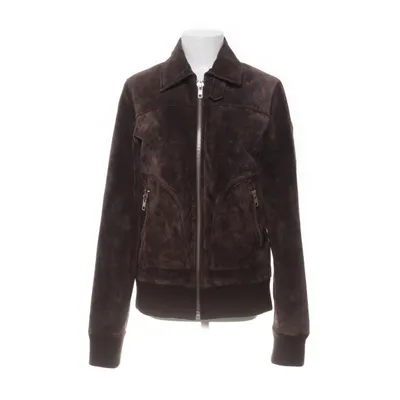 Leren jack (Bruin) van Elvine Polyester, Leer