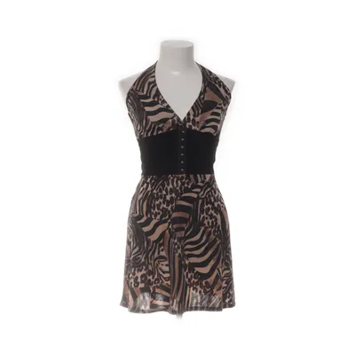 Halterneck-kjole (Sort, Brun, Beige) Elastan, Polyester