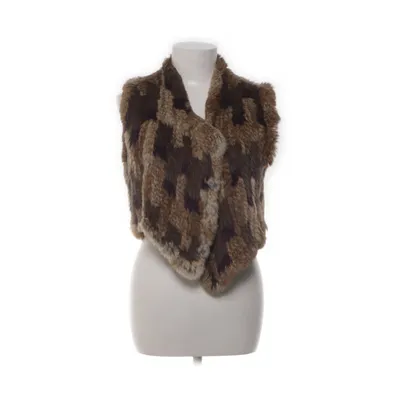 Fur vest (Brown) from Antik Batik Rabbit fur