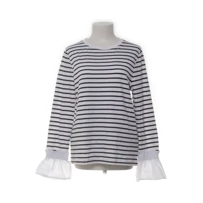 T-shirt à manches longues (Blanc, Noir) de Mint Velvet Coton