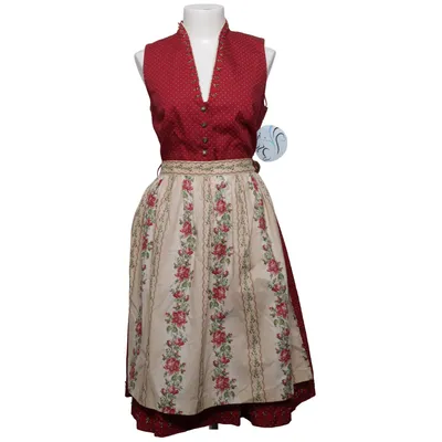 Dirndl (Rød, Beige, Grøn) fra Marjo Bomuld, Polyester