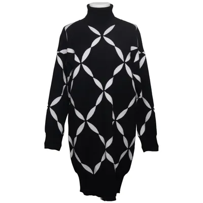Jurk met col (Zwart, Wit) van Caroline Biss Polyamide, Polyester, Viscose