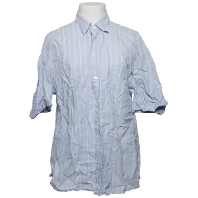 Chemise à manches courtes (Bleu, Blanc) de Walbusch Coton, Lin