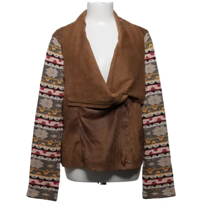 Bikerjacke (Braun, Mehrfarbig) von Desigual Elasthan, Polyester, Viskose