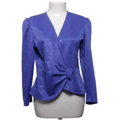 Wikkelblouse (Blauw) van Eurofashion Polyester