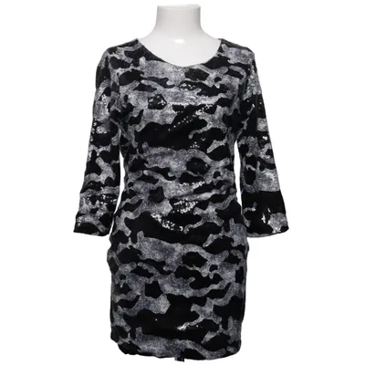 Cocktail dress (Black, Silver) from Aura Boutiqe Elastane, Polyester, Viscose