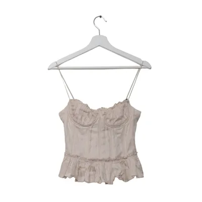 Crop top (Beige) från H&M x Brock Collection Linne, Viskos, Polyester