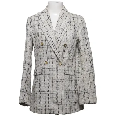 Blazer (Hvid, Sort) fra Veronica Virta Bomuld, Viscose