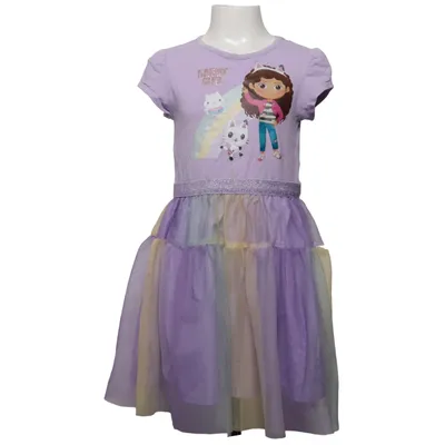 Jurk (Lila, Meerkleurig) van Name It Katoen, Elastaan, Polyester