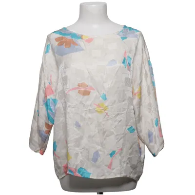 Blouse (White, Multicolored) from Boda Silk