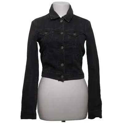 Veste en jean (Gris) de Topshop Moto Coton, Polyuréthane