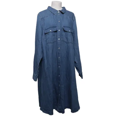 Denim jurk (Blauw) van Zizzi Katoen