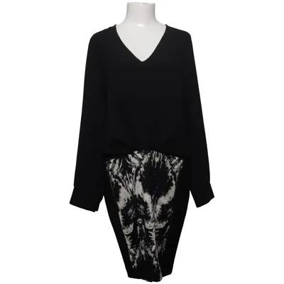 Robe (Noir, Blanc) de Lauren Vidal Coton, Élasthane, Fibre métallique, Polyamide, Polyester, Viscose