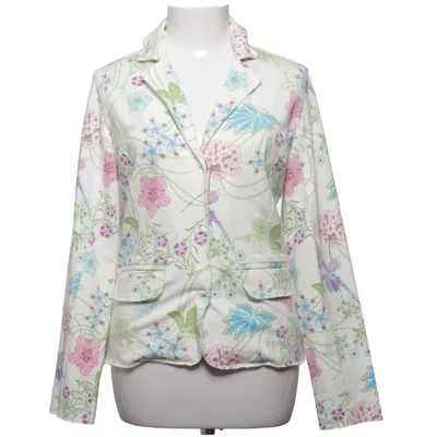 Blazer (White, Multicolored) from Jette Cotton, Elastane, Modal