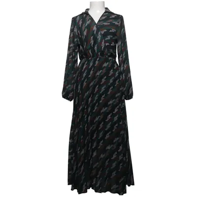 Maxi jurk (Zwart, Groen, Bruin) van Senes Elastaan, Polyester, Viscose