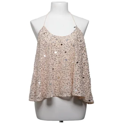 Halter neck top (Beige, Silver) from Gina Tricot Polyester