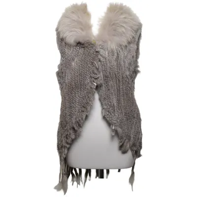 Bont gilet (Grijs) van L'amie de Paris Bont, Leer