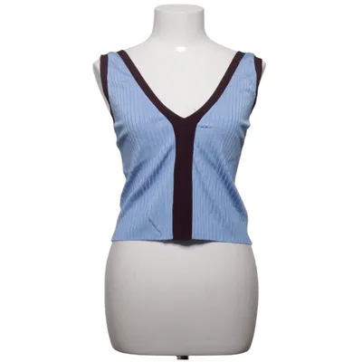 Tank Top (Blue, Black) from Zara Knit Polyamide, Viscose