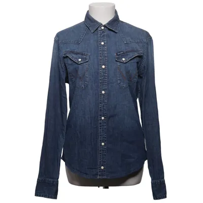 Denim blouse (Blauw) van Wrangler Katoen, Elastaan