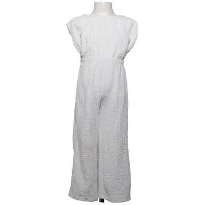 Jumpsuit (White) from Zara Elastane, Polyester
