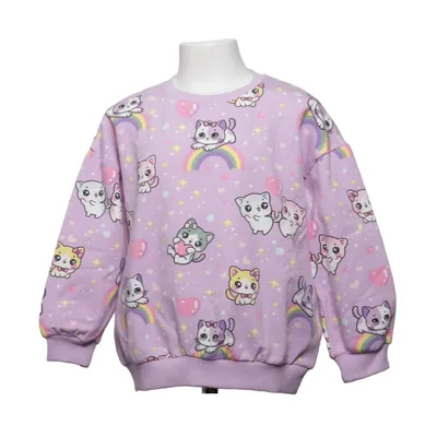 Sweatshirt (Violet, Multicolore) de Lindex Coton, Élasthane