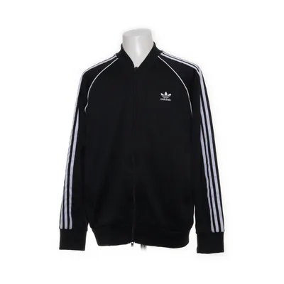 Träningsjacka (Svart, Vit) från Adidas Bomull, Återvunnen polyester