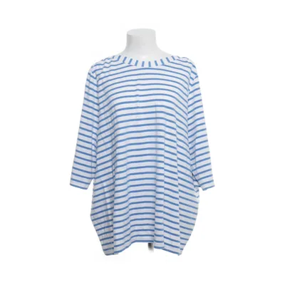 Topp (Vit, Blå) från Selection by Ulla Popken Elastan, Polyester, Viskos