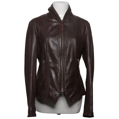 Leren jack (Bruin) van Singh Madan Leer, Polyester