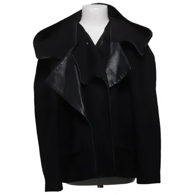 Jacket (Black) from Altewaisaome Leather, Polyamide, Polyester, Viscose, Wool