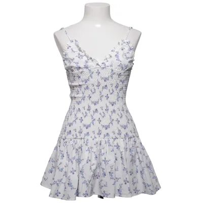 Jurk (Wit, Blauw, Lila) van Zara Katoen, Elastaan
