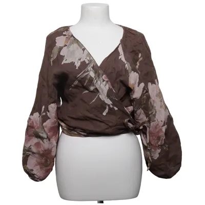 Slå-om top (Brun, Pink, Flerfarvet) fra Linen Attitude Linned