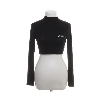 Crop top (Black) from Boohoo Elastane, Viscose