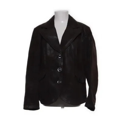 Leren blazer (Bruin) van Promiss Leer, Polyester