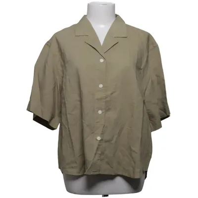 Kurzarmhemd (Beige) von Uniqlo Baumwolle, Leinen, Viskose